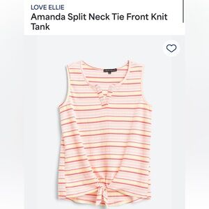 Love Ellie Multicolored Striped Tank XL